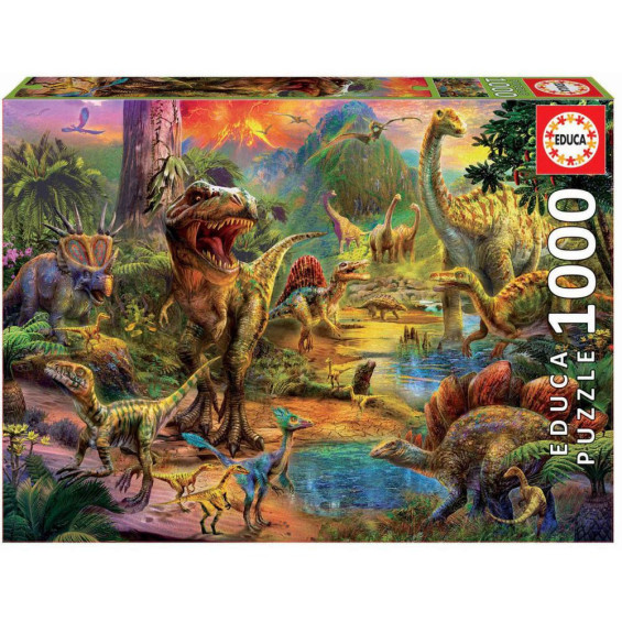 Educa Puzzle 1000 Piezas Tierra de Dinosaurios - 17655