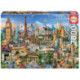 Educa Puzzle 2000 Piezas Símbolos de Europa - 17697