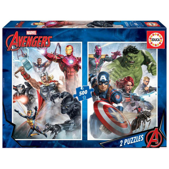Educa Puzzle 2 x 500 Piezas Marvel Manía - 17994