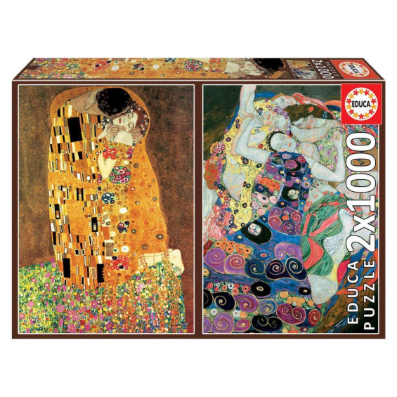 Educa Puzzle 2 x 1000 Piezas El Beso y La Virgen, Gusta - 18488
