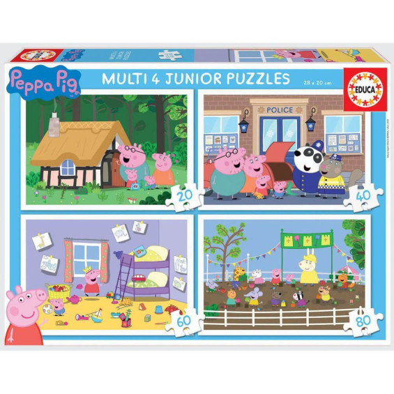 Educa Puzzle Multi 20-40-60-80 Piezas Peppa Pig - 18645