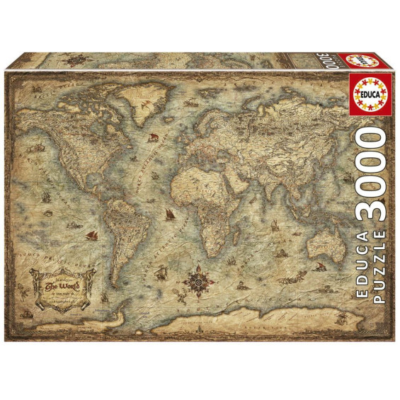 Educa Puzzle 3000 Piezas Mapamundi - 19567