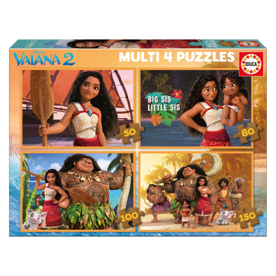 Educa Puzzle Progresivo 50-80-100-150 Piezas Vaiana 2 - 20104