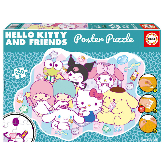 Educa Poster Puzzle 250 Piezas Hello Kitty & Friends