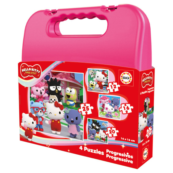 Educa Puzzle Progresivo 12-16-20-25 Piezas Hello Kitty - 20511