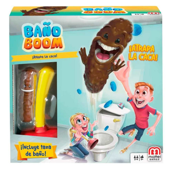 Mattel Games Baño Boom Juego de Mesa