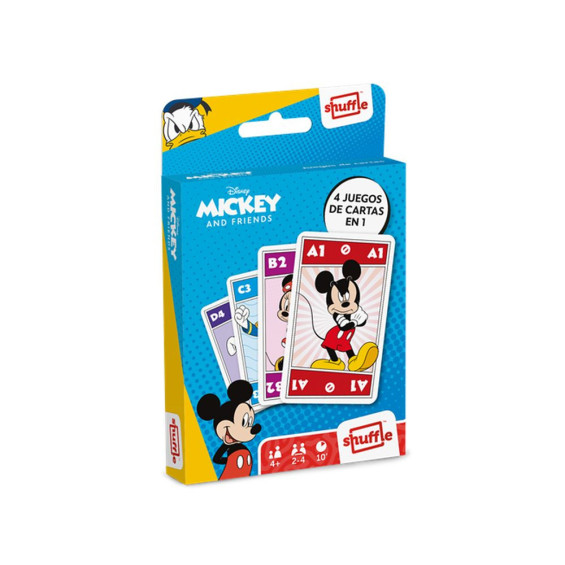 Mickey and Friends Shuffle Fun 4 Juegos de Cartas en 1