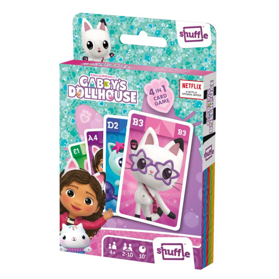 La Casa de Muñecas de Gabby 4 Juegos de Cartas en 1