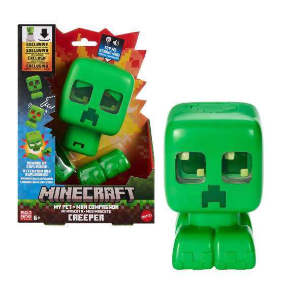 Minecraft  Figura de Acción Interactiva Creeper Mascota con Luces, Sonidos y Acción Explosiva