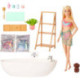 Barbie Bienestar Muñeca Rubia con Bañera