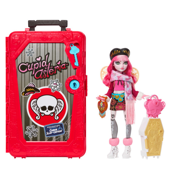 Monster High Skulltimate Secrets Cabaña Terrorífica con Muñeca Cupid Asteria y Accesorios