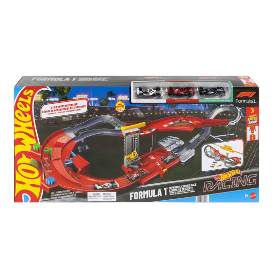 Hot Wheels Racing Fórmula 1 Carrera del Circuito Cuesta Abajo