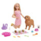 Barbie Muñeca Rubia Perritos Recién Nacidos