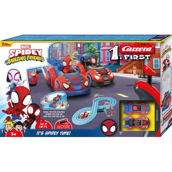 Carrera First Spidey and his Amazing Friends It's Spidey Time! Circuito y Coches de Spidey y Spin