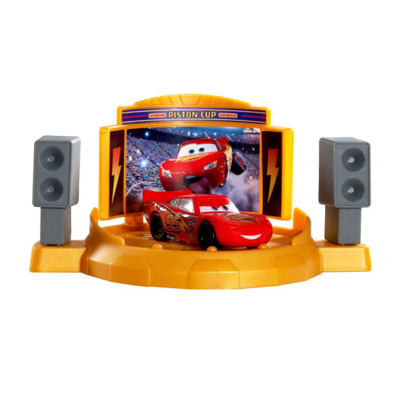 Disney Pixar Cars Conjunto de Juego Pista de Acrobacias y Saltos Copa Pistón y Coche de Juguete de Rayo McQueen