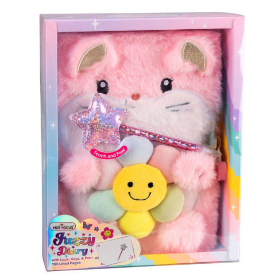 Diario de Peluche con Candado y Bolígrafo