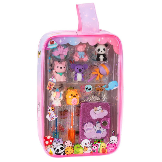 Estuche Kawaii con Accesorios Básicos de Papelería