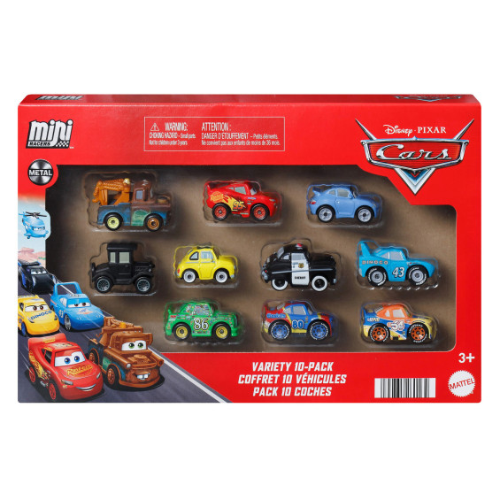 Disney Pixar Cars Conjunto de 10 Vehículos de Juguete