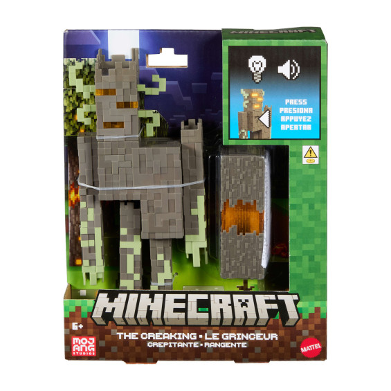 Minecraft Figura de Acción del Crepitante con Luces Interactivas, Sonidos y Accesorio