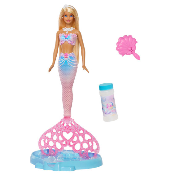Barbie Bubble Sparkle Mermaid Muñeca Sirena con Función de Hacer Burbujas
