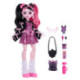 Monster High Muñeca Draculaura con Vestido con Lazos, Murciélago Mascota Count Fabulous y 7 Accesorios
