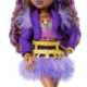 Monster High Muñeca Clawdeen Wolf con Falda de Pelo, Mascota Crescent y 7 Accesorios