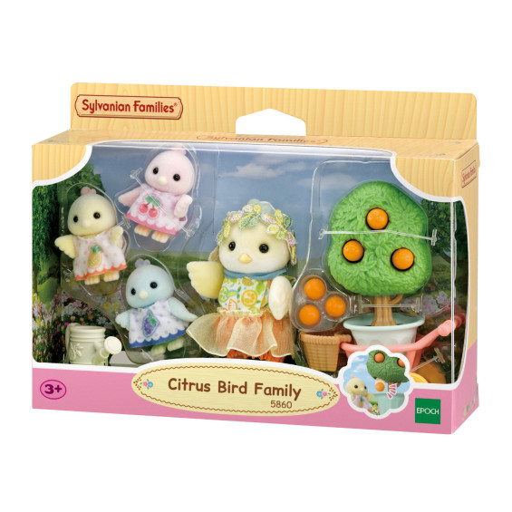 Sylvanian Families Familia Pájaro Cítrico Figuras Coleccionables