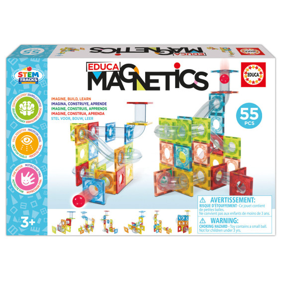 Educa Magnetics Stem Juego Educativo de Construcción 55 Piezas