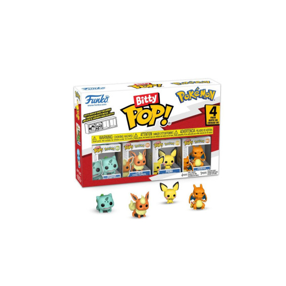 Funko Bitty Pop! Pokémon Bulbasur Pack 4 Figuras de Vinilo Varios Modelos