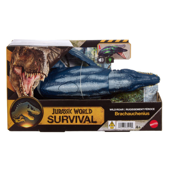 Jurassic World Survival Figura de Acción de Dinosaurio Brachauchenius Rugido Salvaje de con Ataque Devorador y Sonidos