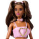 Barbie Deluxe Style Muñeca nº 12 con Top Corto de Denim Rosa y Vaqueros Acampanados