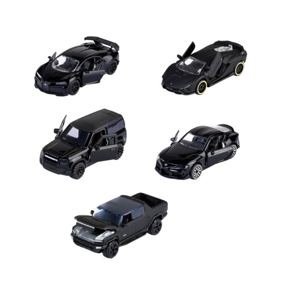 Majorette Pack 5 Coches Negros Black Edition