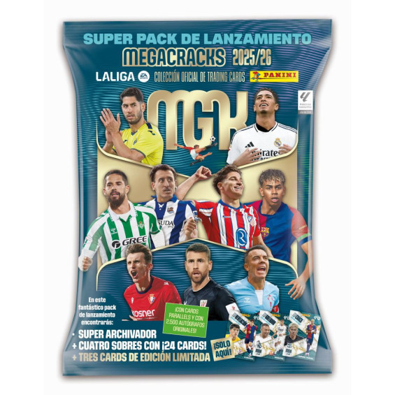 Panini Megacracks 2025-2026 Súper Pack de Lanzamiento Varios Modelos