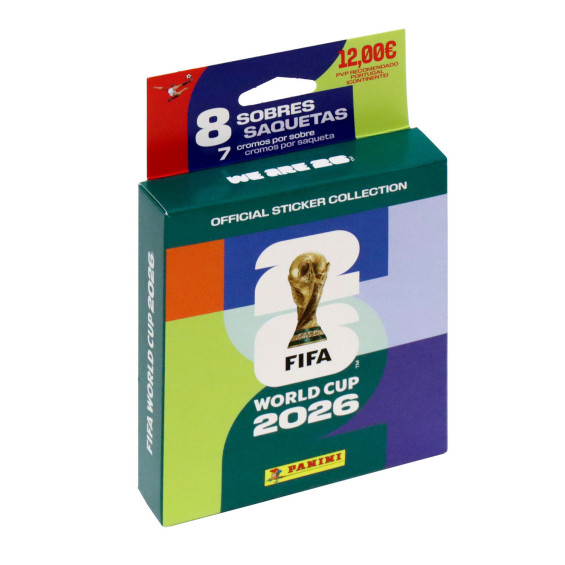 Panini World Cup 2026 Ecoblíster con 8 Sobres de Cromos Varios Modelos