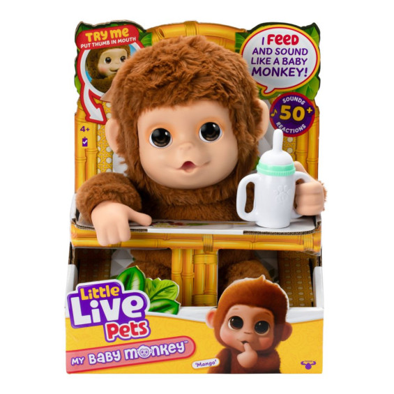 Little Live Pets My Baby Monkey Peluche Interactivo