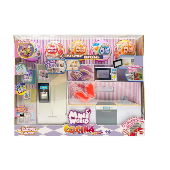 Mini World Playset Cocina con 5 Bolas