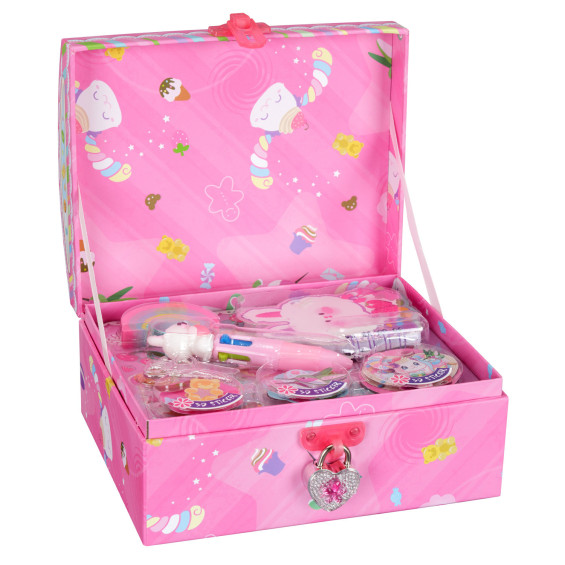 Joyero Infantil con Candado de Corazón y Set de Papelería