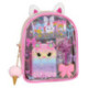 Mochila Transparente Infantil con Set de Papelería Kawaii y Brillantina