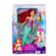 Mattel Disney Princess Muñeca Ariel Transformable con Figura Flounder y Accesorios