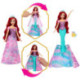 Mattel Disney Princess Muñeca Ariel Transformable con Figura Flounder y Accesorios