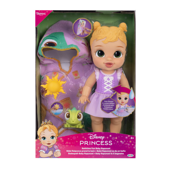 Disney Princess Muñeca Rapunzel Baño 30 cm