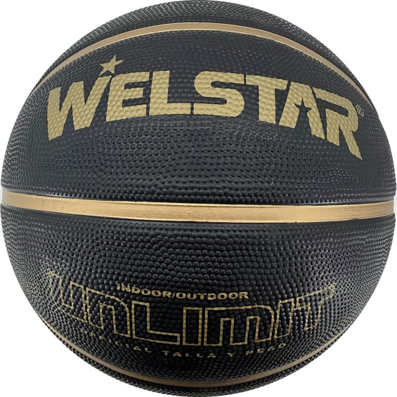 Balón de Baloncesto Negro y Dorado Talla 7