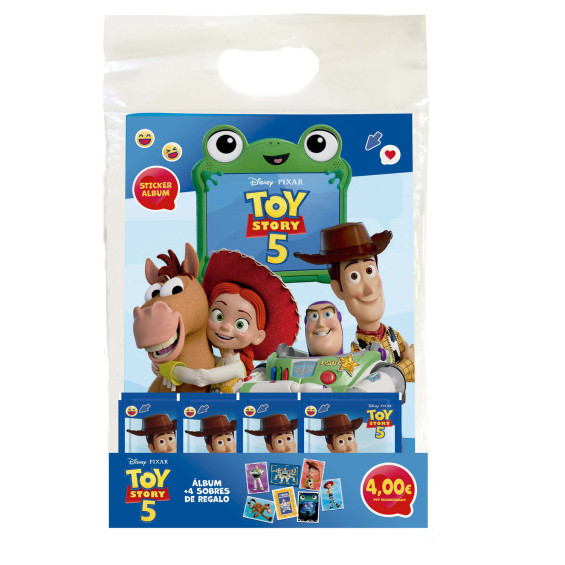 Panini Toy Story 5 Starter Pack Álbum con 4 Sobres de Cromos Varios Modelos