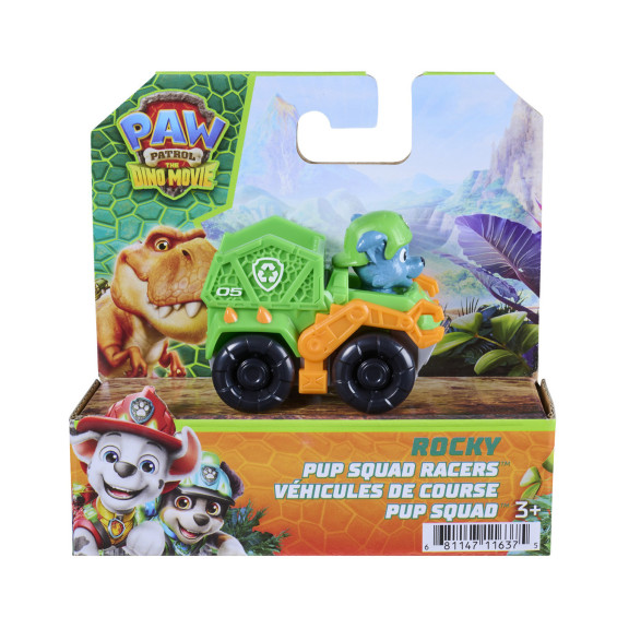 Paw Patrol The Dino Movie Pup Squad Racer Vehículo con Mascota Varios Modelos