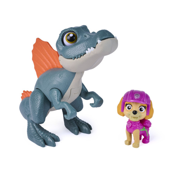 Paw Patrol The Dino Movie Figura Dinosaurio Roaring Pup Pals con Skye