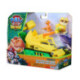 Paw Patrol The Dino Movie Vehículo Dino Rescue Bulldozer con Figura Rubble