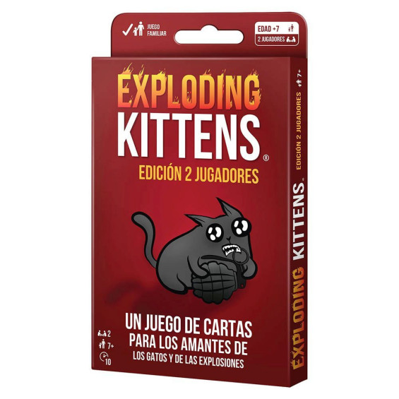 Asmodee Exploding Kittens Edición dos Jugadores Juego de Mesa