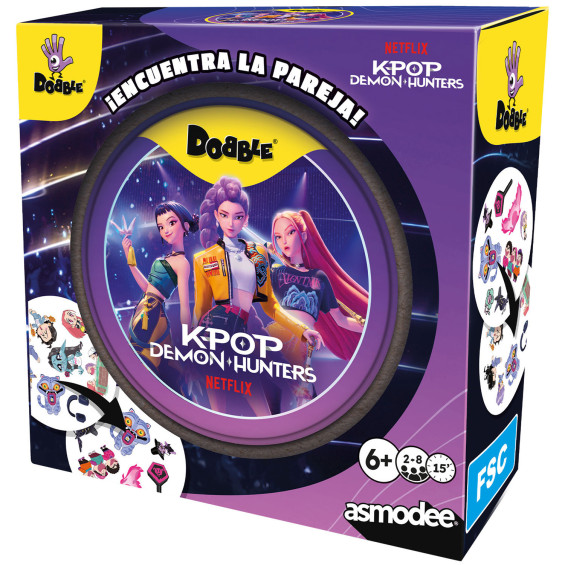 Asmodee Dobble K-Pop Demon Hunters Juego de Mesa