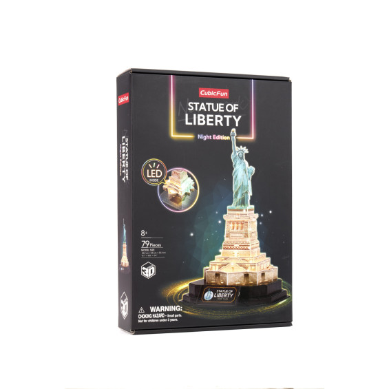 Puzzle 3D Estatua de la Libertad Edición Nocturna 32 Piezas