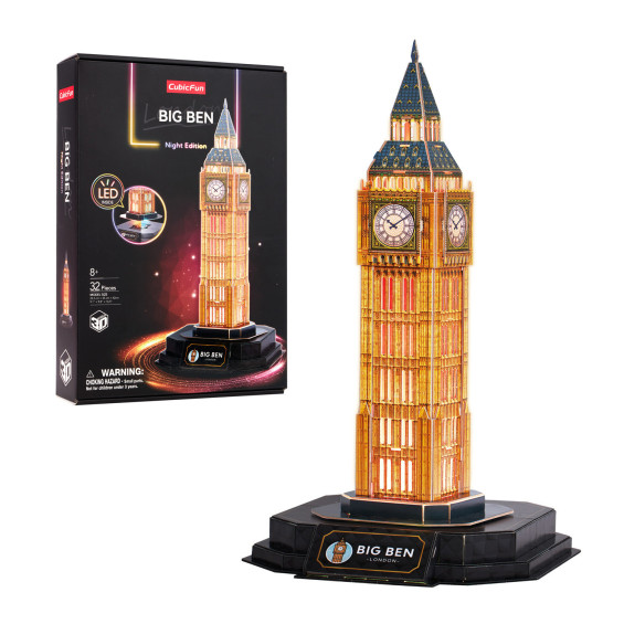 Puzzle 3D Big Ben Edición Nocturna 32 Piezas